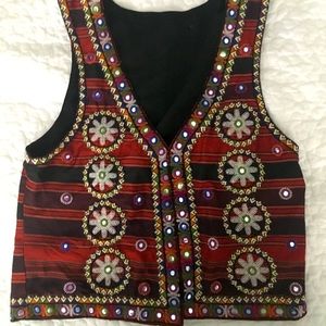 Hippy embroidered vest